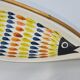 French ceramic empty pocket cup, Roger Capron, fish decoration Vallauris 1950