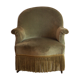 Vintage toad chair in green velvet