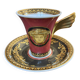 High cup + saucer Versace Medusa red - Rosenthal Ikarus - new