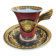High cup + saucer Versace Medusa red - Rosenthal Ikarus - new