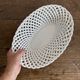 Bread basket or woven ceramic fruit bowl Italy