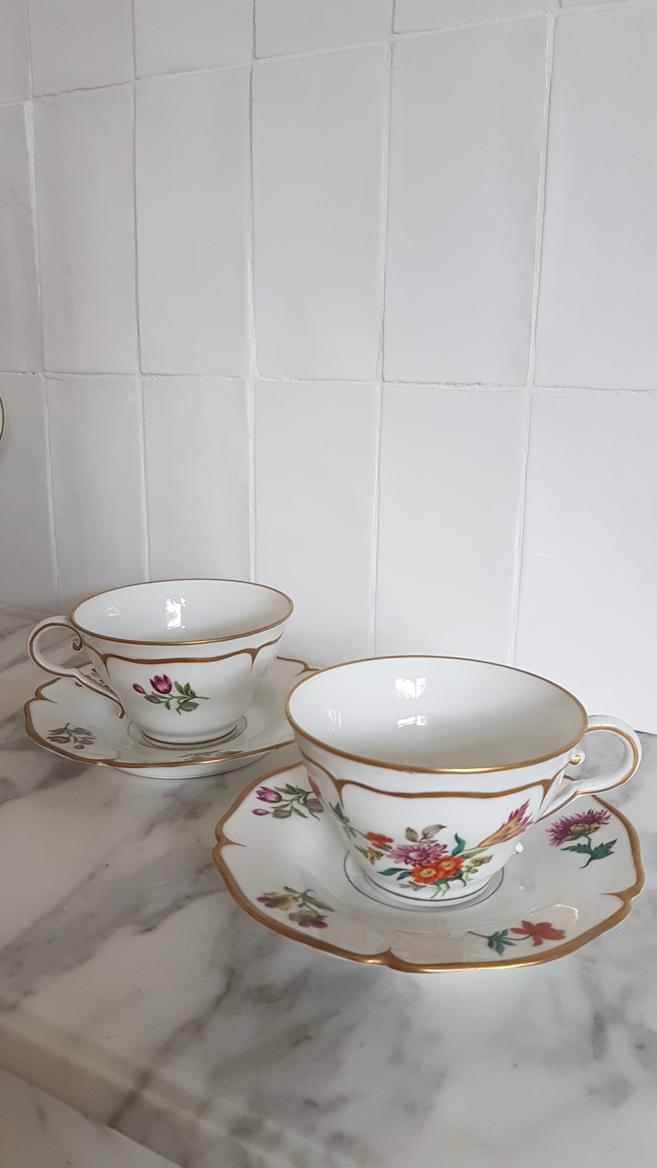 Fine porcelain tea service