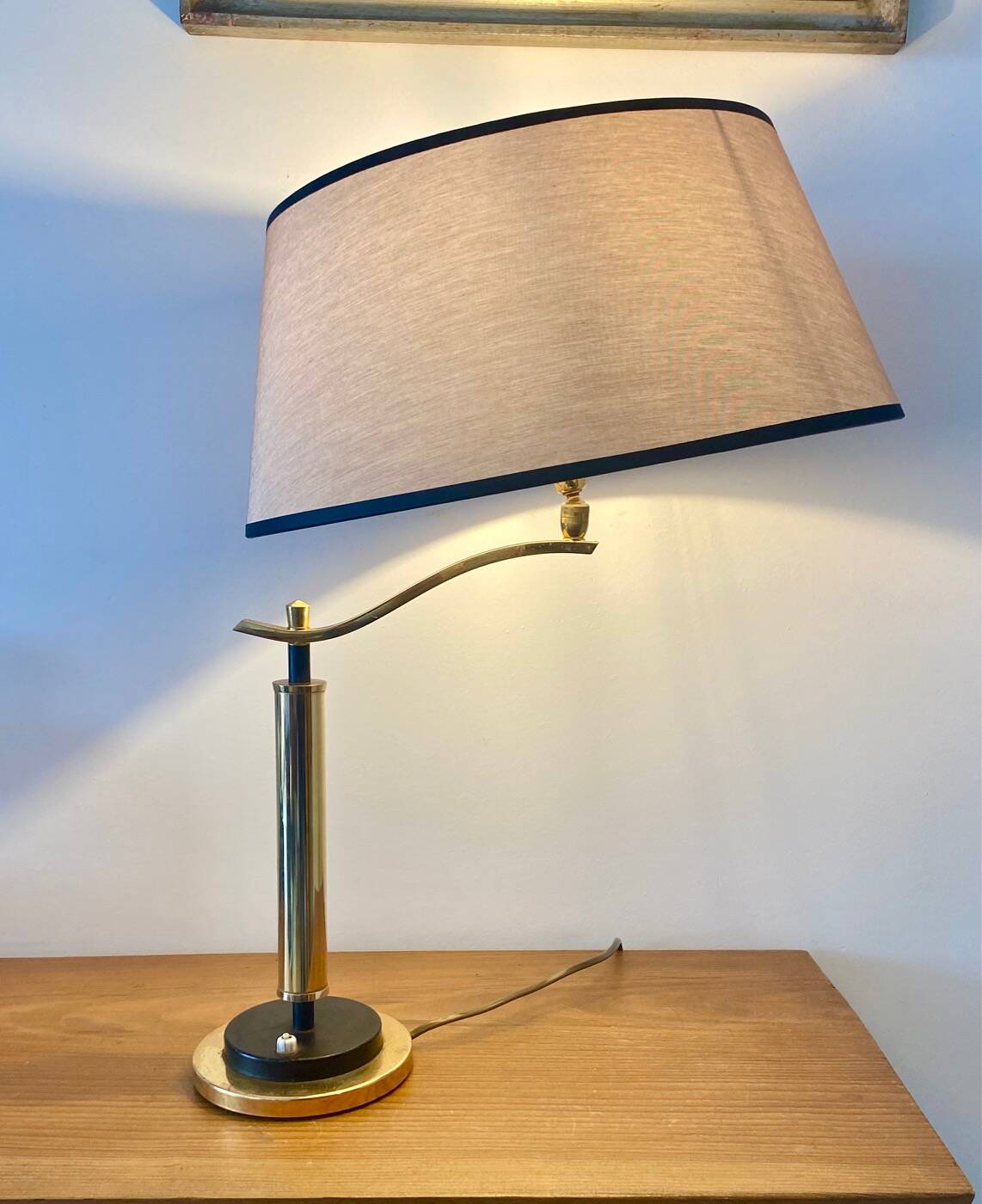 Brass desk lamp, 1950-1960