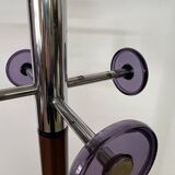 Industrial coat rack in chrome metal