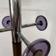 Industrial coat rack in chrome metal
