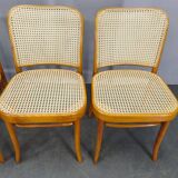 Set of 4 Bentwood Chairs No. 811 after Hoffmann, 1990s