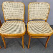 Ensemble de 4 Chaises en Bois Cintré No. 811 après Hoffmann, années 1990