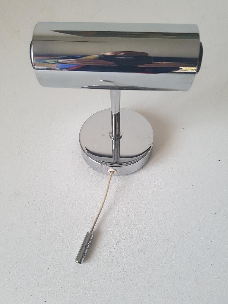 Design wall lamp chrome metal dumbbell shape