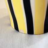 Vase en céramique jaune et noir