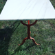 Marble and cast iron bistro table