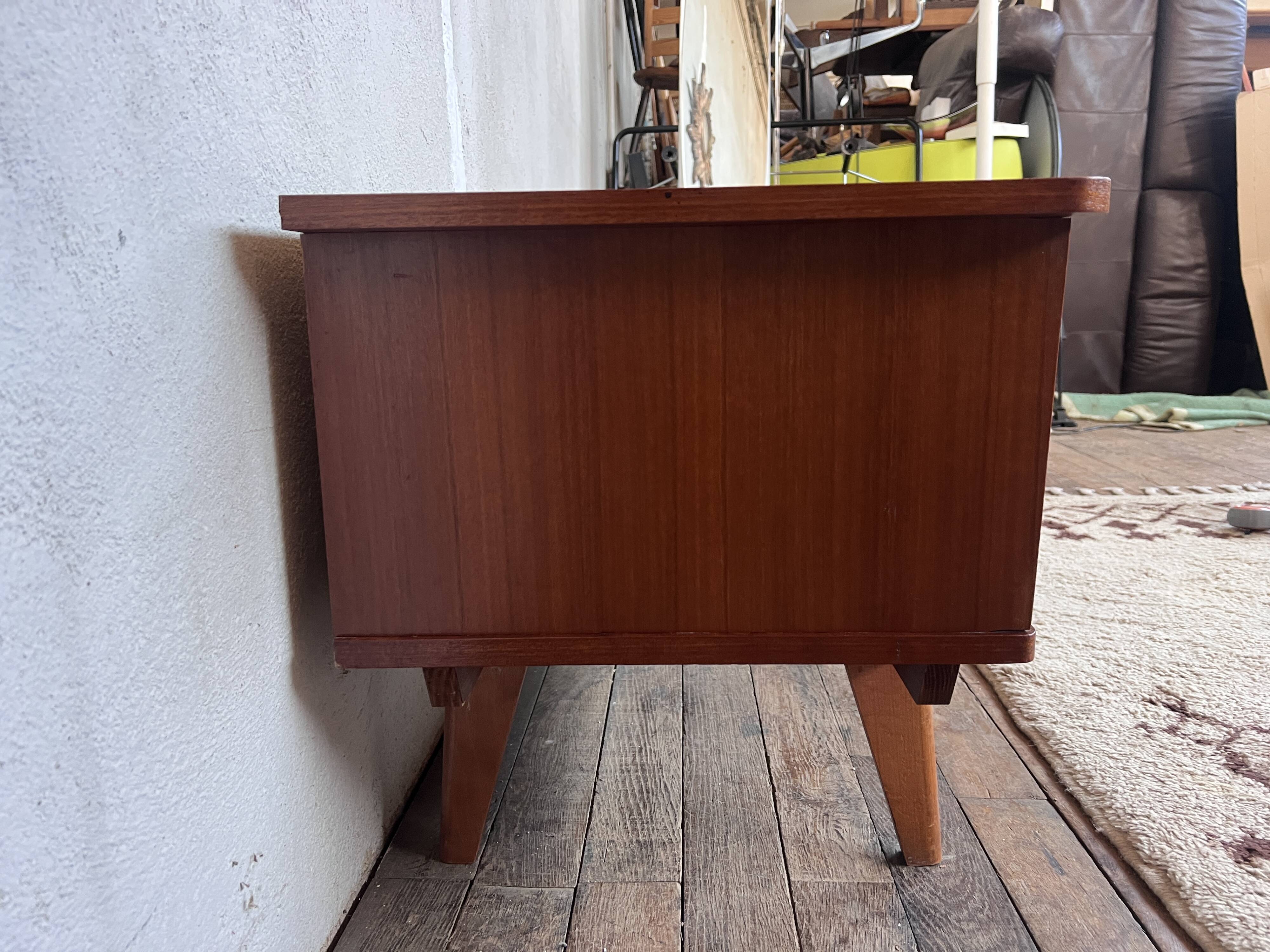 TV cabinet - hifi - vintage sideboard - teak - 50/60 - compass feet