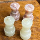 Marble and onyx chess set