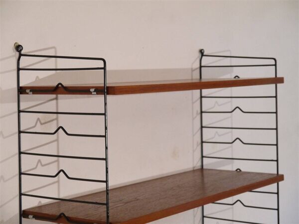 Etagere suedoise string en teck 1960