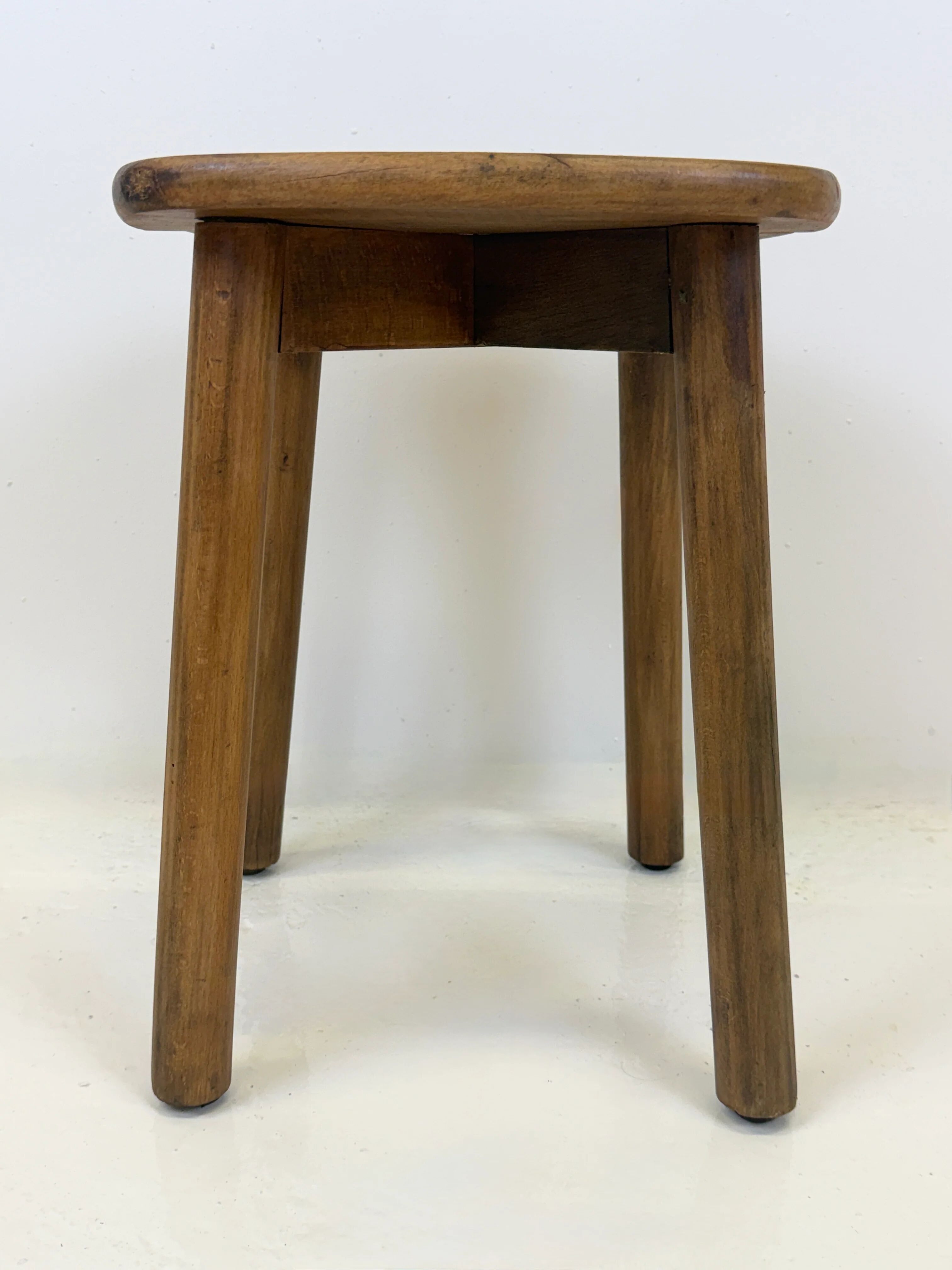 Wooden stool — Pierre Gautier-Delaye, France, 1960s