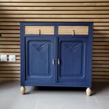 Vintage art deco chest of drawers fluted feet