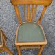 6 bistro chairs in solid oak, 1920s