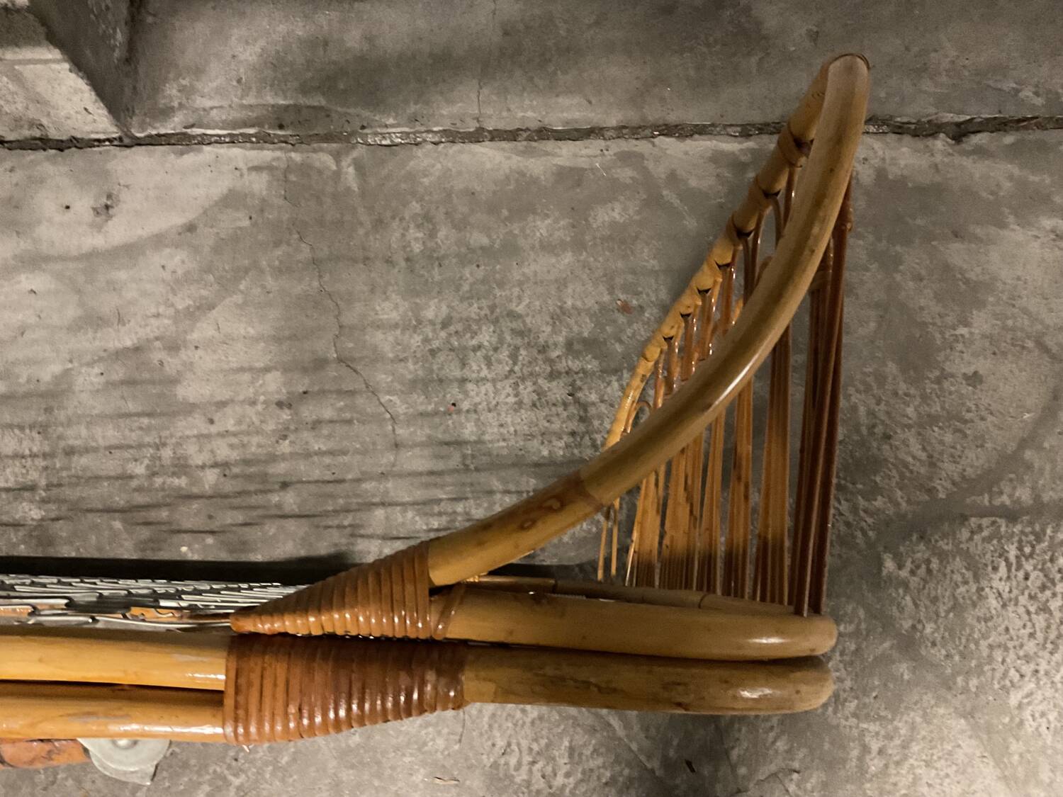 Rattan sofa bed AUDOUX MINNET 60s