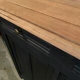 Vintage Parisian black patinated buffet