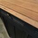 Vintage Parisian black patinated buffet