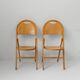 Set of 2 vintage folding chairs from the 1970s, by Achille and Pier Giacomo Castiglioni for Bernini.