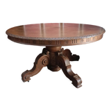 Oval table Renaissance style 8 seats, central foot, late nineteenth