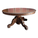 Oval table Renaissance style 8 seats, central foot, late nineteenth