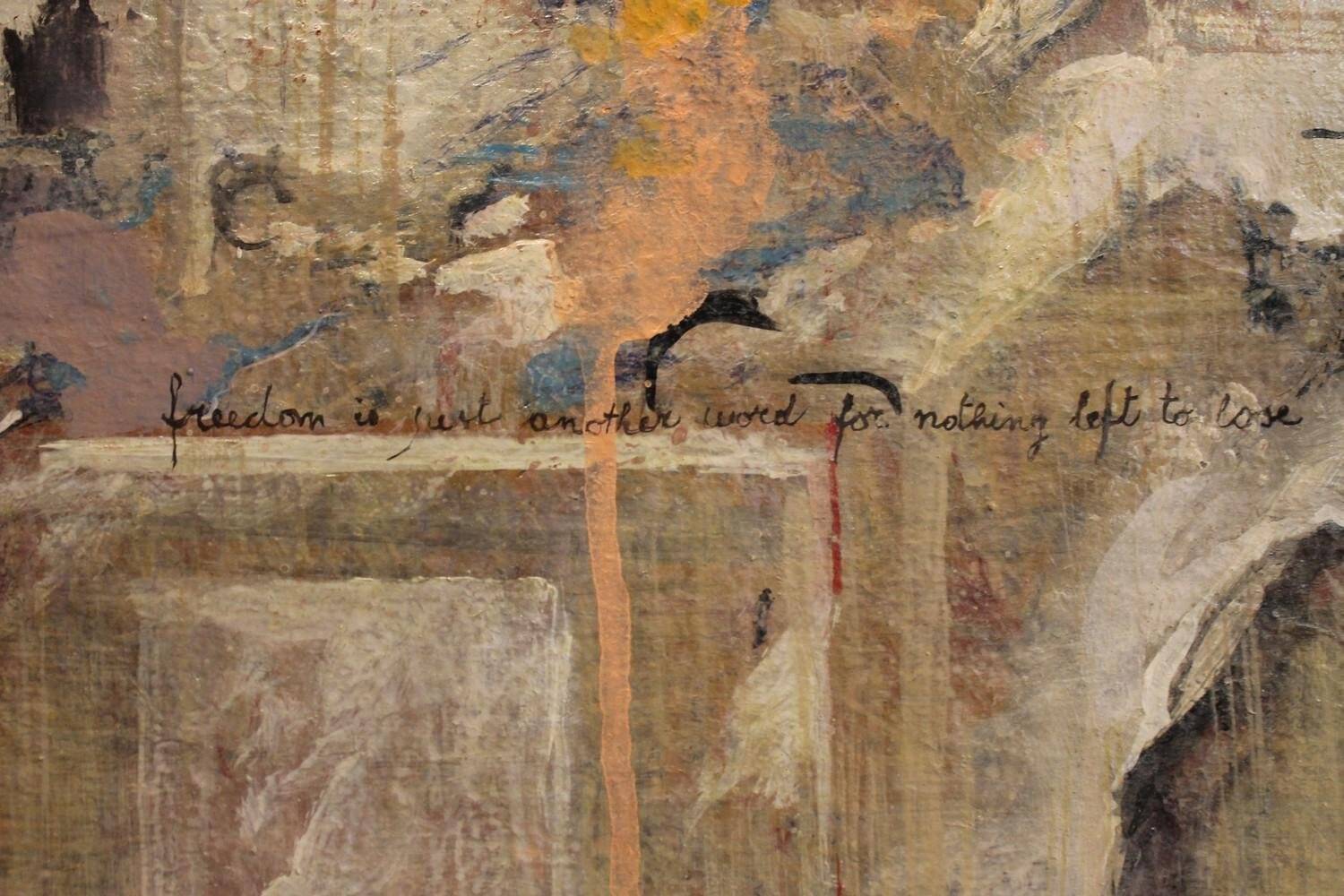 Andrea Spinelli, Italian Abstract Urban Expressionist, 20th Century, Acrylic & Canvas