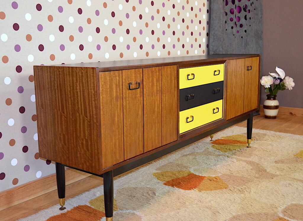 Scandinavian sideboard & vintage revamped teak