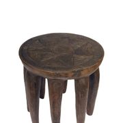 Grand Tabouret Nupe 8 pieds 50 cm– Sculpture tribale en bois massif, pièce