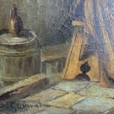 Granval: oil painting on canvas depicting a tasting scene in the cellars of a monastery.