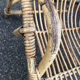 Vintage rattan armchair, 1960