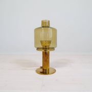 Hans-Agne Jakobsson Table Lamp Model B-102 in brass and glass, 1960s, Sweden