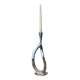 Biomorphic candleholder, solid aluminium, 1970s