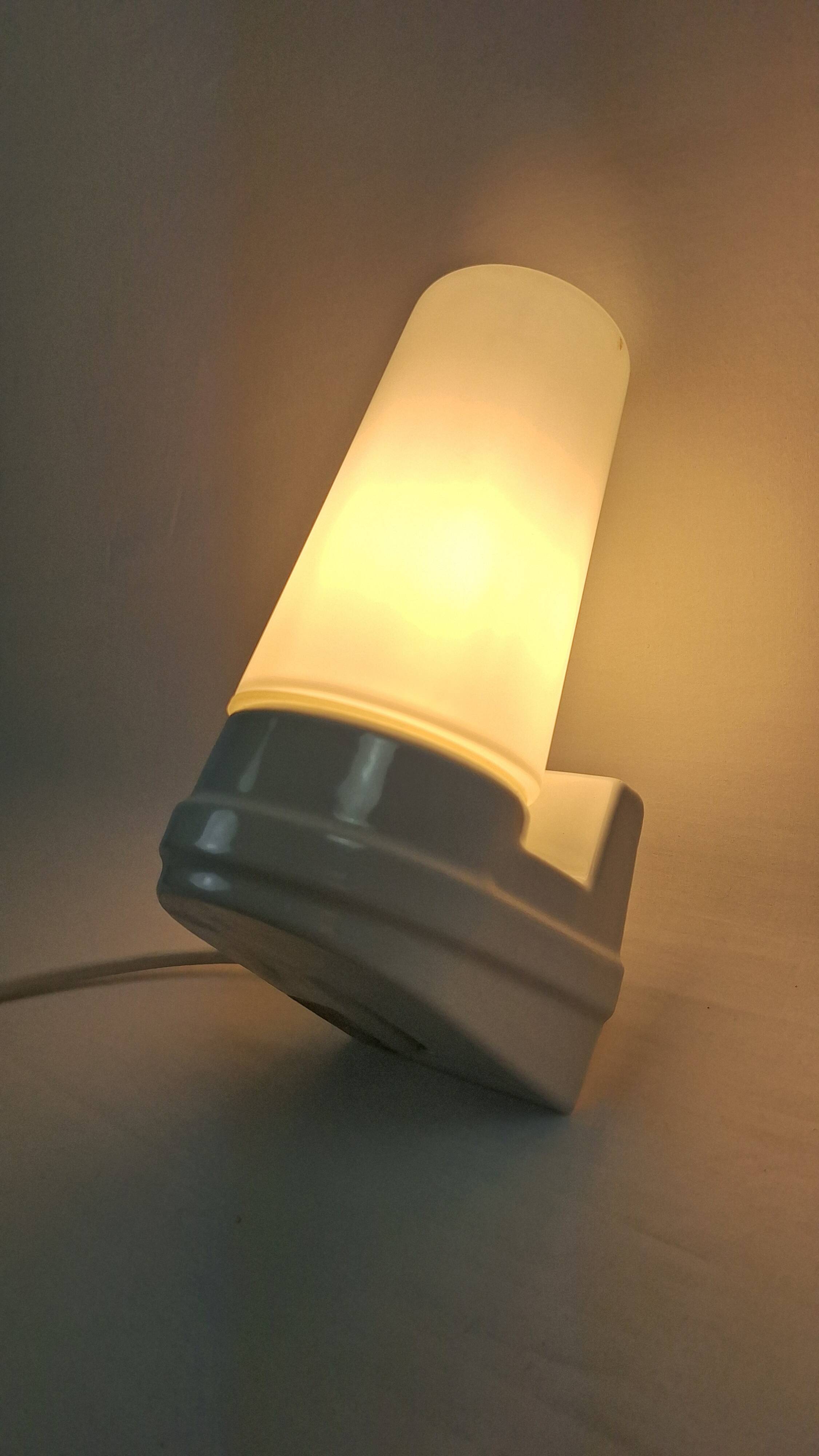 Vintage ceramic IFO wall light bathroom bedside Midcentury