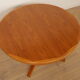 Vintage round dining table | extendable | teak | 120 cm - 220 cm