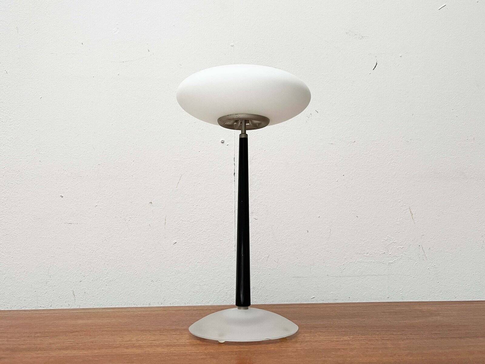 Pao T1 black table lamp, postmodern Italian model by Matteo Thun for Arteluce, 1990s.