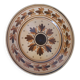 Old HB Quimper Plate Ceramic Geometric Floral Design Brown Yellow