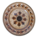 Old HB Quimper Plate Ceramic Geometric Floral Design Brown Yellow