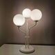 Vintage 80s white metal table lamp