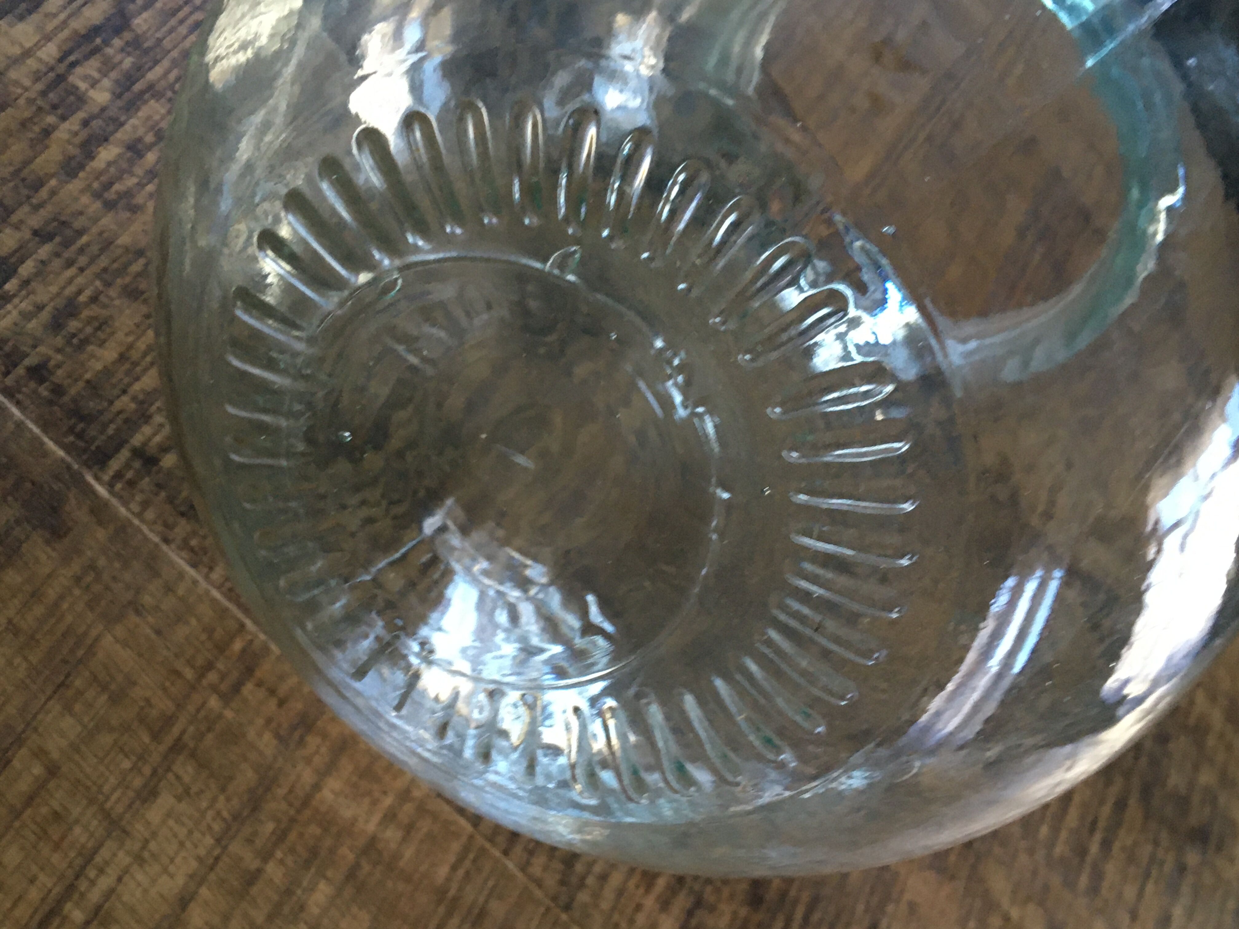 Light green glass jar