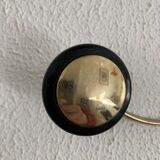 Vintage 1960s gold coat rack with 3 hooks - 45 x 7 cm