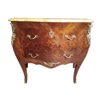 Chest of drawers Louis XV style marble top