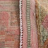 Turkish Pink & Brown Vintage Runner Rug, 78x371Cm