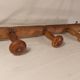 Wall coat rack 6 wooden hooks 1900s