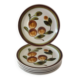 6 Gien Mombasa pattern dinner plates from the 1970s