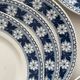 6 antique dessert plates, ironstone "Nancy" Sarreguemines