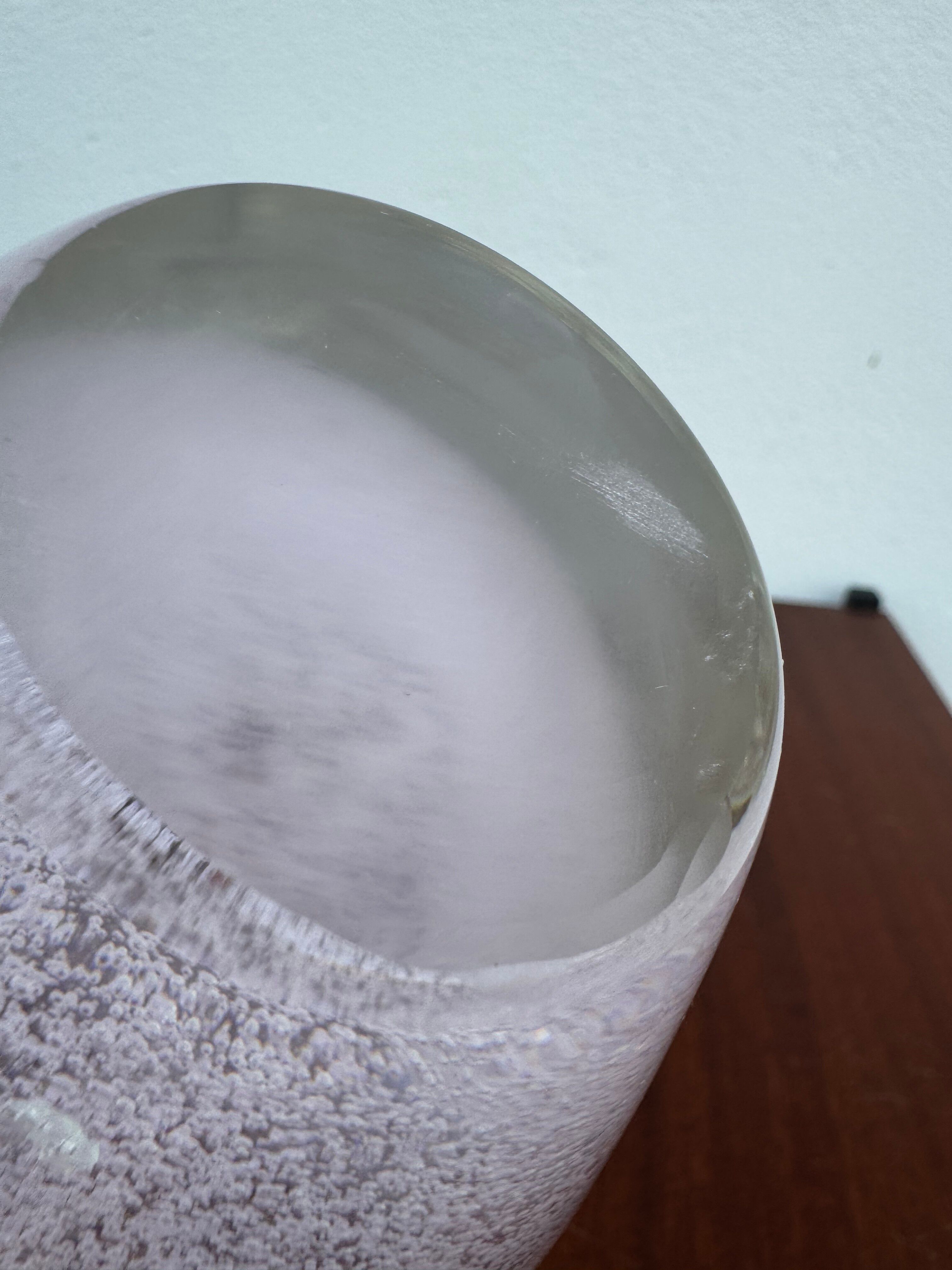 Heart-shaped bubble glass vase from the 1960s.