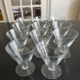 11 old engraved glasses