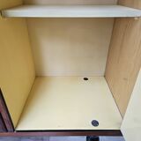 Mid-century 1960s mahogany showcase with glass top