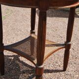 Old art deco style pedestal table with pink marble top